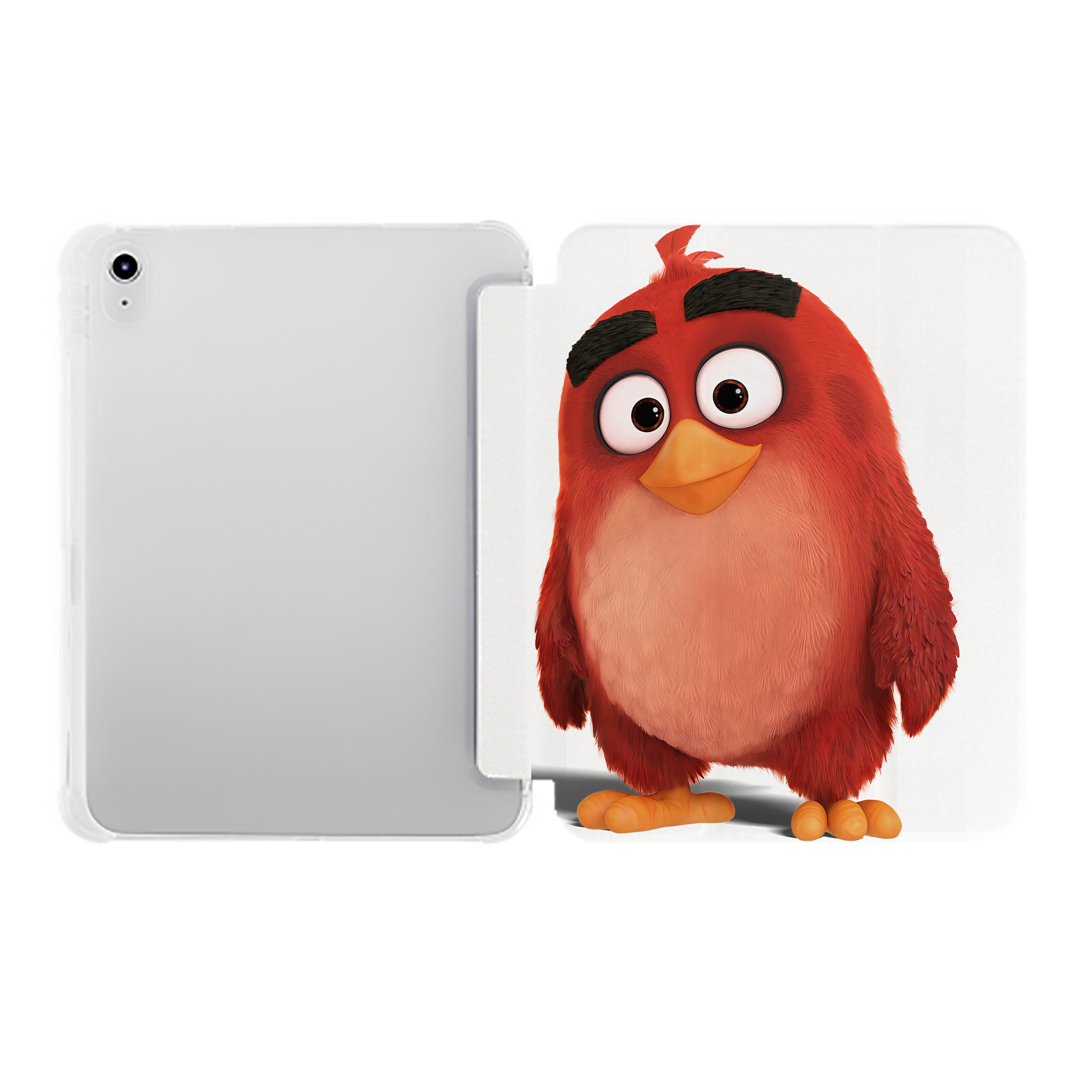 （画像用） Angry Birds アングリーバード IPad ケース ペン収納付き 三つ折りスタンド PUレザー×シリコン 対応機種9.5/10.5/10.9インチ